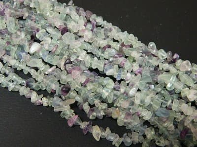 7~12MM Natural Fluorite Gemstone Chips Beads- Purple & Green Fluorite Chip - Thumbnail 9