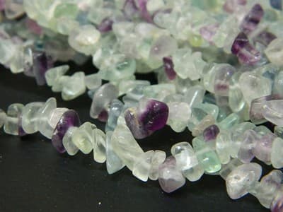 7~12MM Natural Fluorite Gemstone Chips Beads- Purple & Green Fluorite Chip - Thumbnail 10