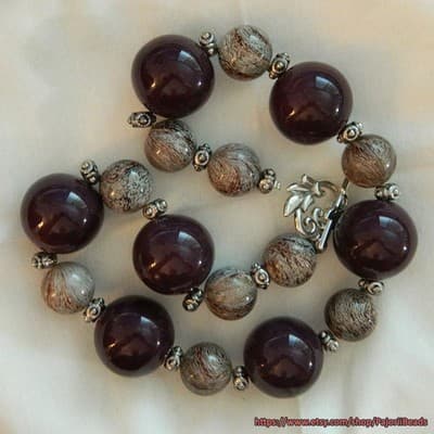 8MM Metal Alloy Tibet Style Muted Silver Bead Spacers - Spacer 8MM Beads With - Thumbnail 5