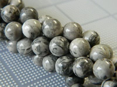 8MM Round Natural Gray Crazy Lace Agate Beads - Elegant Styled Crazy Lace Agate - Thumbnail 2
