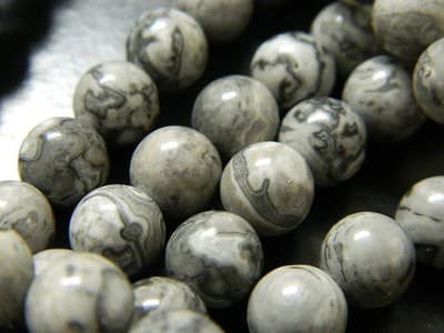 8MM Round Natural Gray Crazy Lace Agate Beads - Elegant Styled Crazy Lace Agate - Image 1
