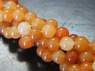8MM Natural Red Aventurine Gemstone Round Beads - Aventurine Round Stone Beads - Thumbnail 6