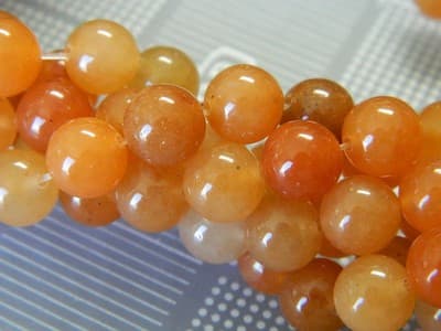 8MM Natural Red Aventurine Gemstone Round Beads - Aventurine Round Stone Beads - Thumbnail 7