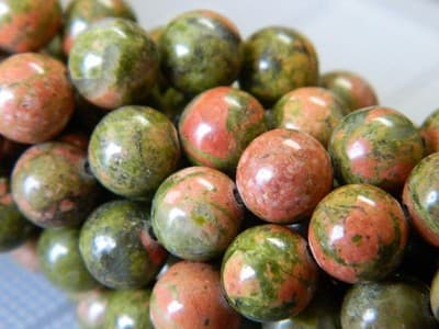 8MM Natural Unakite Gemstone Round Beads - Unakite Round Stone Beads All - Image 1