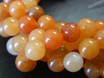 8MM Natural Red Aventurine Gemstone Round Beads - Aventurine Round Stone Beads - Image 1