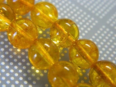 8MM Deep Yellow Round Citrine Quartz Gemstone Beads - Round Natural 8MM - Thumbnail 5