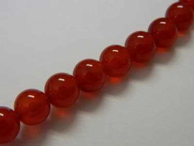 8MM Grade A Natural Carnelian Gemstone Round Beads -Carnelian Round Stone - Thumbnail 6