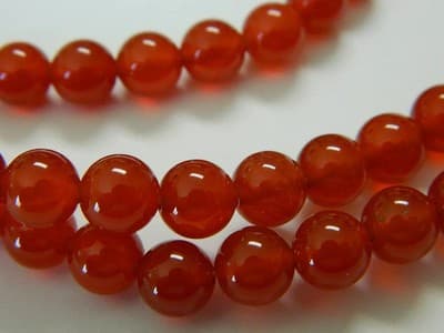 8MM Grade A Natural Carnelian Gemstone Round Beads -Carnelian Round Stone - Thumbnail 4
