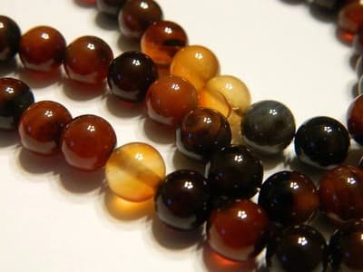 8MM Round DarkRed Agate Beads - 25 Per Order - Thumbnail 3