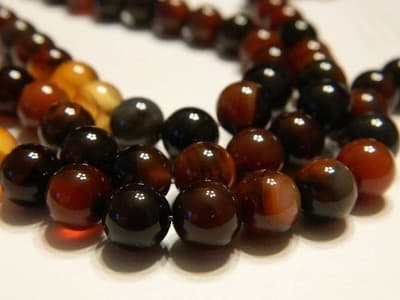 8MM Round DarkRed Agate Beads - 25 Per Order - Thumbnail 5