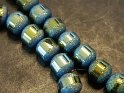 8MM Nebula Green Round Orbits Crystal Beads - Gold Striped Nebula Green Crystal - Thumbnail 7