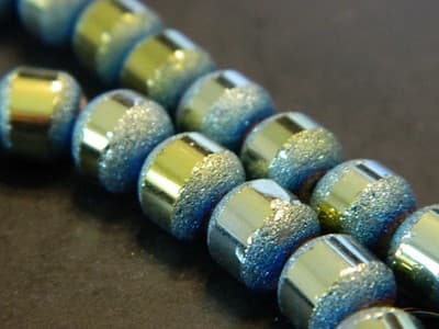 8MM Nebula Green Round Orbits Crystal Beads - Gold Striped Nebula Green Crystal - Thumbnail 5