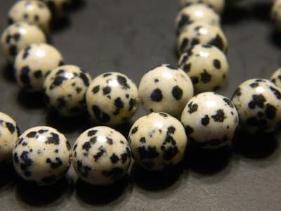 8MM Smooth Round Natural Dalmatian Jasper Beads - Dalmatian Jasper Gemstone - Thumbnail 2