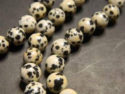 8MM Smooth Round Natural Dalmatian Jasper Beads - Dalmatian Jasper Gemstone - Thumbnail 6