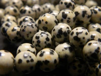 8MM Smooth Round Natural Dalmatian Jasper Beads - Dalmatian Jasper Gemstone - Thumbnail 3