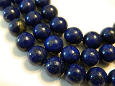 8MM Natural Round Dark Blue Dyed Lapis Lazuli Gemstone Beads - Deep Blue Lapis - Thumbnail 5