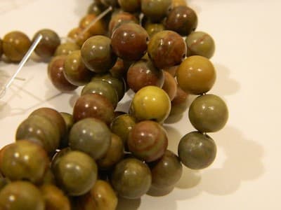 8MM Rainbow Stone Jasper Round Beads - Jewelry Making Jasper Rainbow Stone - Thumbnail 4
