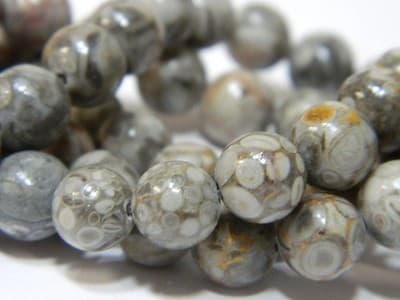 8MM Natural Fossilized Maifanite/Maifan Medical Stone Beads - - Image 1