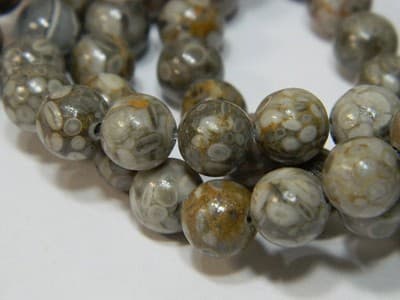 8MM Natural Fossilized Maifanite/Maifan Medical Stone Beads - - Thumbnail 3