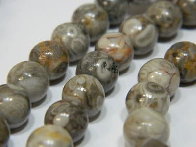 8MM Natural Fossilized Maifanite/Maifan Medical Stone Beads - - Thumbnail 2