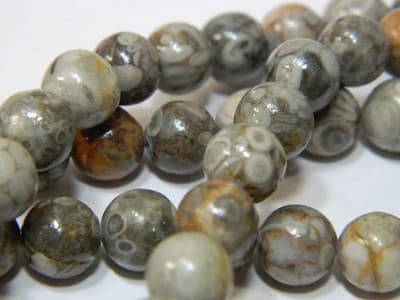 8MM Natural Fossilized Maifanite/Maifan Medical Stone Beads - - Thumbnail 5