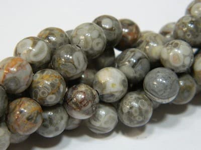 8MM Natural Fossilized Maifanite/Maifan Medical Stone Beads - - Thumbnail 4