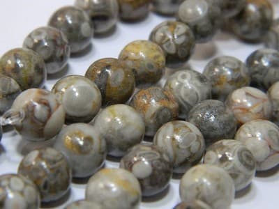 8MM Natural Fossilized Maifanite/Maifan Medical Stone Beads - - Thumbnail 9