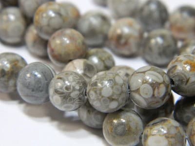 8MM Natural Fossilized Maifanite/Maifan Medical Stone Beads - - Thumbnail 7