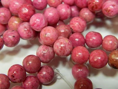 8MM Round Deep Pink Crazy Lace Agate Craft Beads - Dyed & Heated Pink Mexican - Thumbnail 4