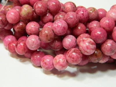 8MM Round Deep Pink Crazy Lace Agate Craft Beads - Dyed & Heated Pink Mexican - Thumbnail 3
