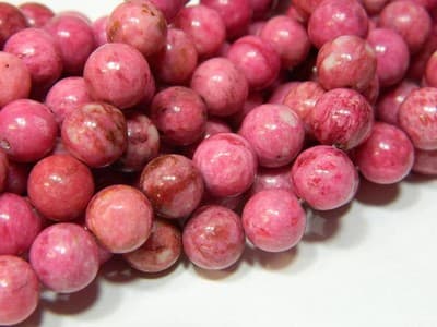 8MM Round Deep Pink Crazy Lace Agate Craft Beads - Dyed & Heated Pink Mexican - Thumbnail 9