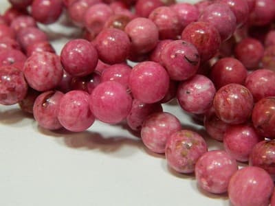 8MM Round Deep Pink Crazy Lace Agate Craft Beads - Dyed & Heated Pink Mexican - Thumbnail 10