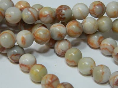 Round Red Line Jasper -Netstone Marble Beads - - Thumbnail 3