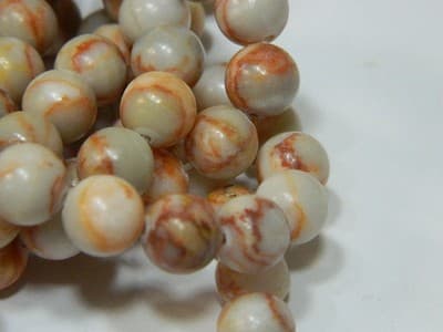 Round Red Line Jasper -Netstone Marble Beads - - Thumbnail 5