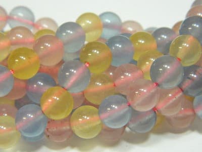 8MM Round Morganite Beads - Pastel Colors Dyed Morganite Jewelry Making Stone - Thumbnail 4
