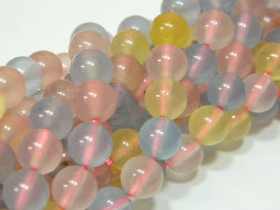 8MM Round Morganite Beads - Pastel Colors Dyed Morganite Jewelry Making Stone - Thumbnail 3