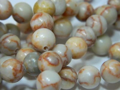 Round Red Line Jasper -Netstone Marble Beads - - Thumbnail 7