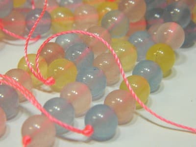 8MM Round Morganite Beads - Pastel Colors Dyed Morganite Jewelry Making Stone - Thumbnail 2