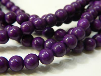 8MM Round Synthetic Indigo Turquoise Beads - Deep Indigo Purple Turquoise - Thumbnail 6