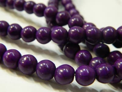 8MM Round Synthetic Indigo Turquoise Beads - Deep Indigo Purple Turquoise - Thumbnail 7
