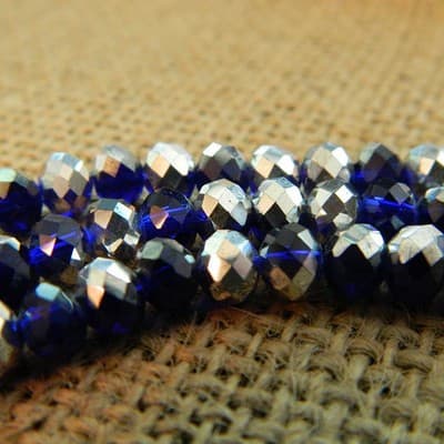 Electroplate Glass Faceted Abacus Beads - 6x4mm - 150 pcs per order #A368 - Thumbnail 4