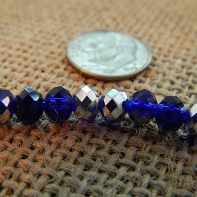 Electroplate Glass Faceted Abacus Beads - 6x4mm - 150 pcs per order #A368 - Thumbnail 5