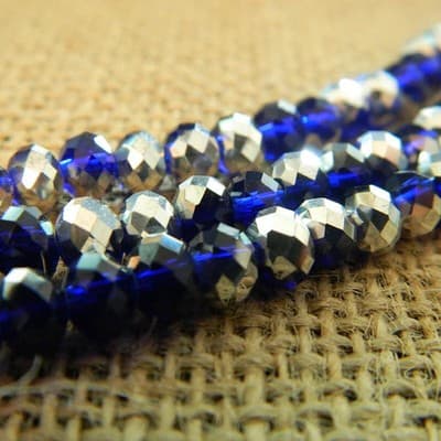 Electroplate Glass Faceted Abacus Beads - 6x4mm - 150 pcs per order #A368 - Thumbnail 2