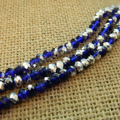 Electroplate Glass Faceted Abacus Beads - 6x4mm - 150 pcs per order #A368 - Thumbnail 3