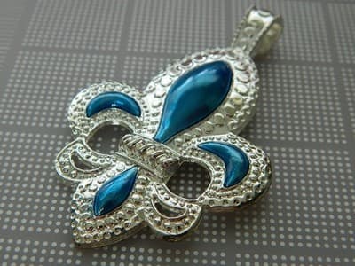 Extra Large Fleur De Lis Statement Pendants- - Image 1