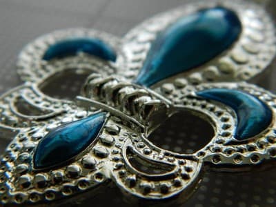 Extra Large Fleur De Lis Statement Pendants- - Thumbnail 5