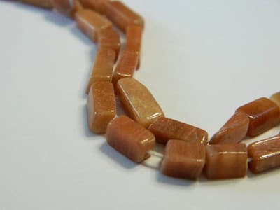 Hand-Cut Natural Pink Aventurine Gemstone Square Tube Beads From India - Pink - Thumbnail 5