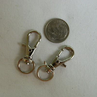 Large Metal Swivel Lobster Claw Lanyard Clasps - Big Metal Lanyard Style Silver - Thumbnail 4