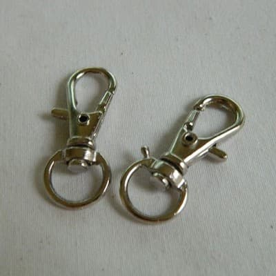 Large Metal Swivel Lobster Claw Lanyard Clasps - Big Metal Lanyard Style Silver - Thumbnail 3