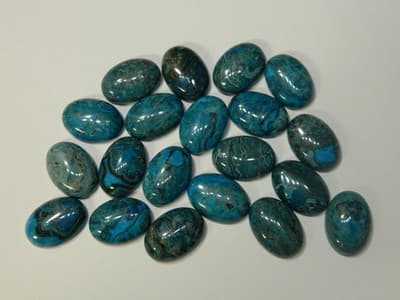 25MM Natural Peruvian Chrysocolla Polished Cabochons - Thumbnail 5